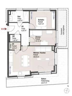 3-Zimmer-Wohnung kaufen in Sankt Johann im Pongau – 69,61 m², € 535.997 – Bild 3 von 6