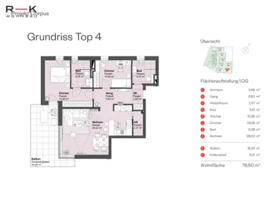 3-Zimmer-Wohnung kaufen in Salzburg-Umgebung – 76,5 m², € 640.000 – Bild 7 von 7