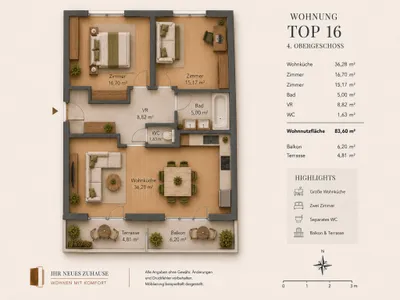 3-Zimmer-Wohnung kaufen in Wien – 83,6 m², € 625.000 – Bild 22 von 22