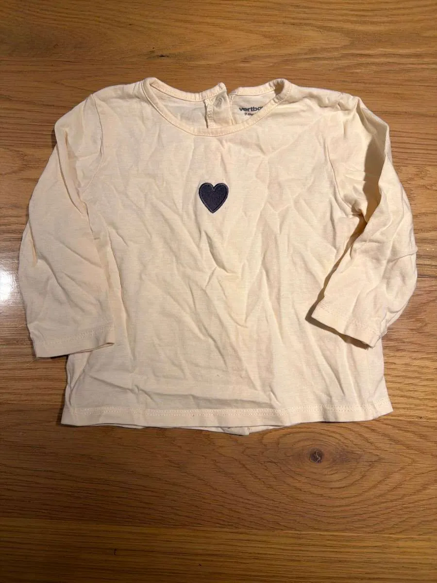 Vertbaudet Langarm Shirt am Rücken zum Knöpfen