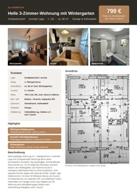3-Zimmer-Wohnung mieten in Oberwart – 80 m², € 799