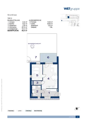 2-Zimmer-Wohnung mieten in Wiener Neustadt Land – 53,79 m², € 693 – Bild 2 von 2