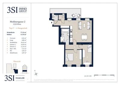 3-Zimmer-Wohnung kaufen in Wien – 79,49 m², € 489.000 – Bild 20 von 20