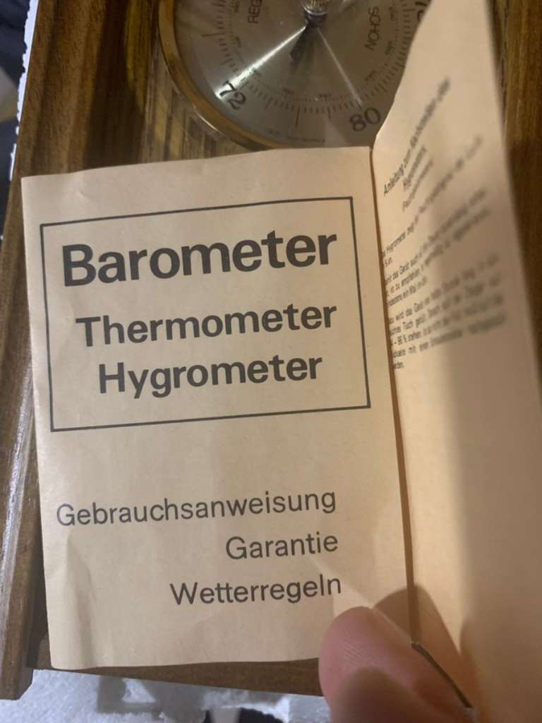 Gebrauchsanweisung 2024 BAROMETER HYGROMETER