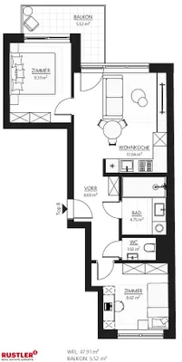 3-Zimmer-Wohnung kaufen in Wien – 47,91 m², € 293.000 – Bild 11 von 13