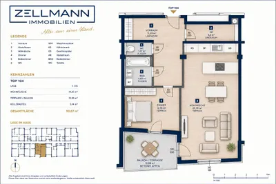 2-Zimmer-Wohnung kaufen in Wien – 75 m², € 375.000 – Bild 8 von 8