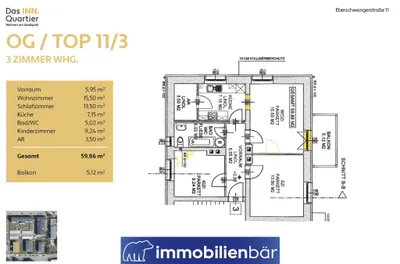 3-Zimmer-Wohnung kaufen in Ried im Innkreis – 58,85 m², € 176.550 – Bild 16 von 16