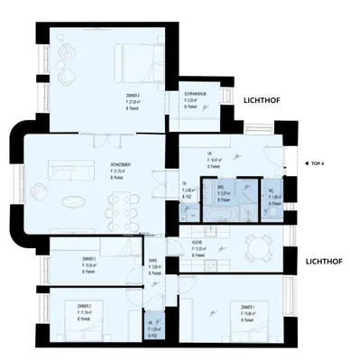 5-Zimmer-Wohnung mieten in Wien – 136,68 m², € 3.316 – Bild 1 von 4