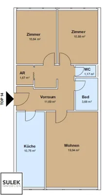 3-Zimmer-Wohnung mieten in Wien – 70,62 m², € 1.325 – Bild 15 von 15