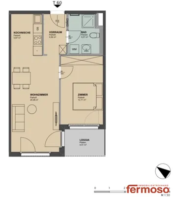 2-Zimmer-Wohnung mieten in Wien – 52,5 m², € 1.069 – Bild 12 von 12