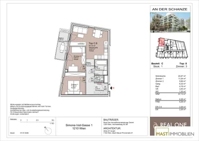 3-Zimmer-Wohnung mieten in Wien – 57,13 m², € 1.190 – Bild 12 von 12