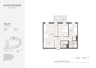 3-Zimmer-Wohnung mieten in Bruck an der Leitha – 73,74 m², € 1.250 – Bild 8 von 8