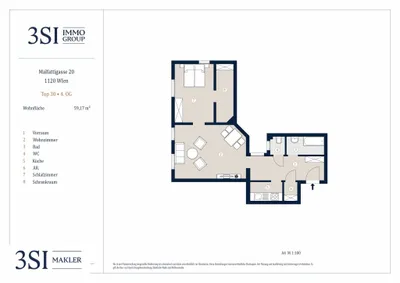 2-Zimmer-Wohnung kaufen in Wien – 59,17 m², € 282.000 – Bild 16 von 16