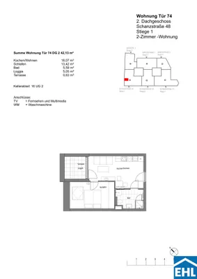 2-Zimmer-Wohnung mieten in Wien – 42,13 m², € 899 – Bild 8 von 8