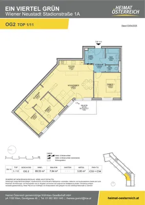 4-Zimmer-Wohnung mieten in Wiener Neustadt – 89,53 m², € 1.239 – Bild 23 von 29