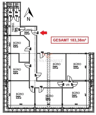 8-Zimmer-Gewerbeimmobilie mieten in Mödling – 183 m², € 1.834 – Bild 26 von 26