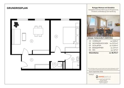 2-Zimmer-Wohnung mieten in Wels – 46,75 m², € 744 – Bild 16 von 16