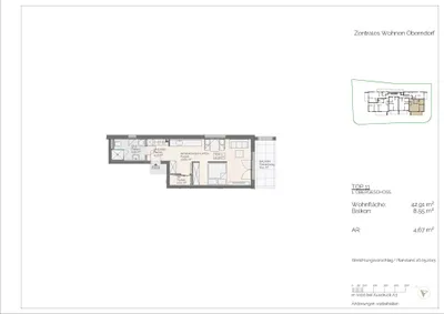 1-Zimmer-Wohnung kaufen in Salzburg-Umgebung – 42,91 m², € 226.800 – Bild 5 von 8
