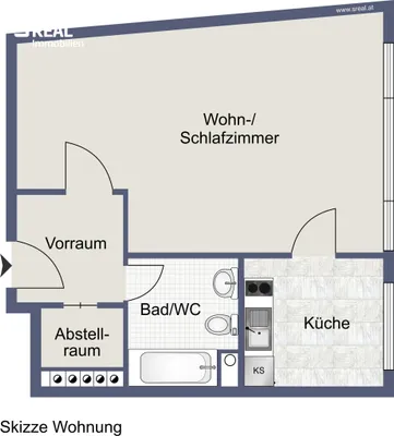 1-Zimmer-Wohnung kaufen in Wien – 39,05 m², € 178.000 – Bild 10 von 11