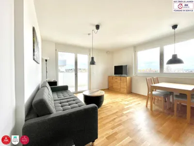 Wohnen auf Zeit! Voll möbliertes 3-Zimmer-Apartment mit Garage, Balkon & Fernblick, 1230 Wien