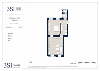 2-Zimmer-Wohnung kaufen in Wien – 47,61 m², € 185.000 – Bild 9 von 9
