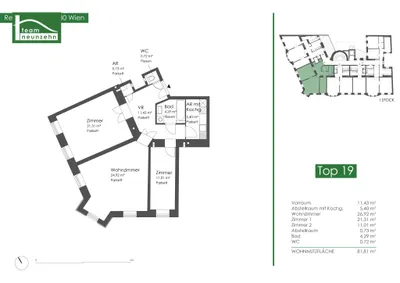 3-Zimmer-Wohnung mieten in Wien – 81,81 m², € 2.186 – Bild 35 von 35
