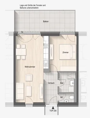 2-Zimmer-Wohnung mieten in Graz – 56 m², € 810 – Bild 5 von 5