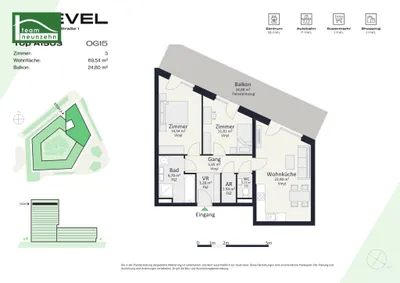 3-Zimmer-Wohnung mieten in Graz – 69,54 m², € 1.349 – Bild 25 von 25