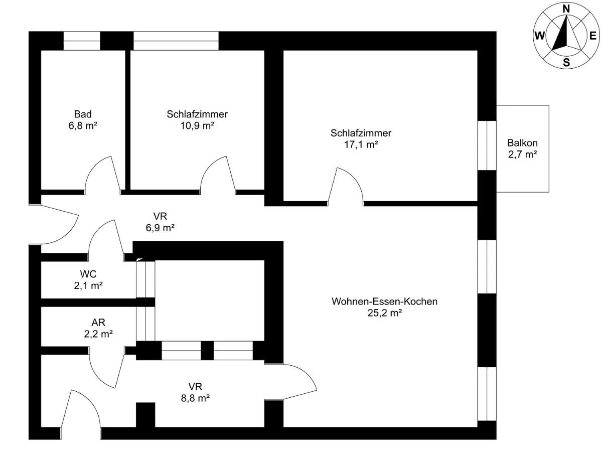 Wohnung mit 2 SZ Innenstadt - Ansicht 3