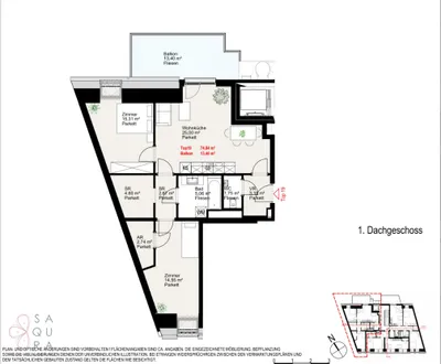 3-Zimmer-Wohnung mieten in Wien – 74,84 m², € 1.731 – Bild 20 von 20