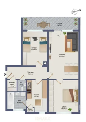 3-Zimmer-Wohnung kaufen in Graz – 72 m², € 180.000 – Bild 12 von 12