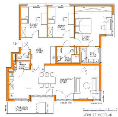 4-Zimmer-Wohnung mieten in Wien – 113 m², € 2.423 – Bild 14 von 15