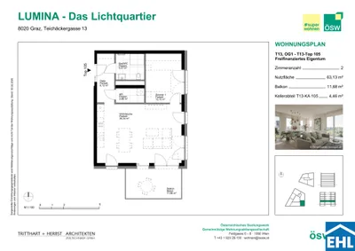 2-Zimmer-Wohnung kaufen in Graz – 63,13 m², € 292.000 – Bild 9 von 9