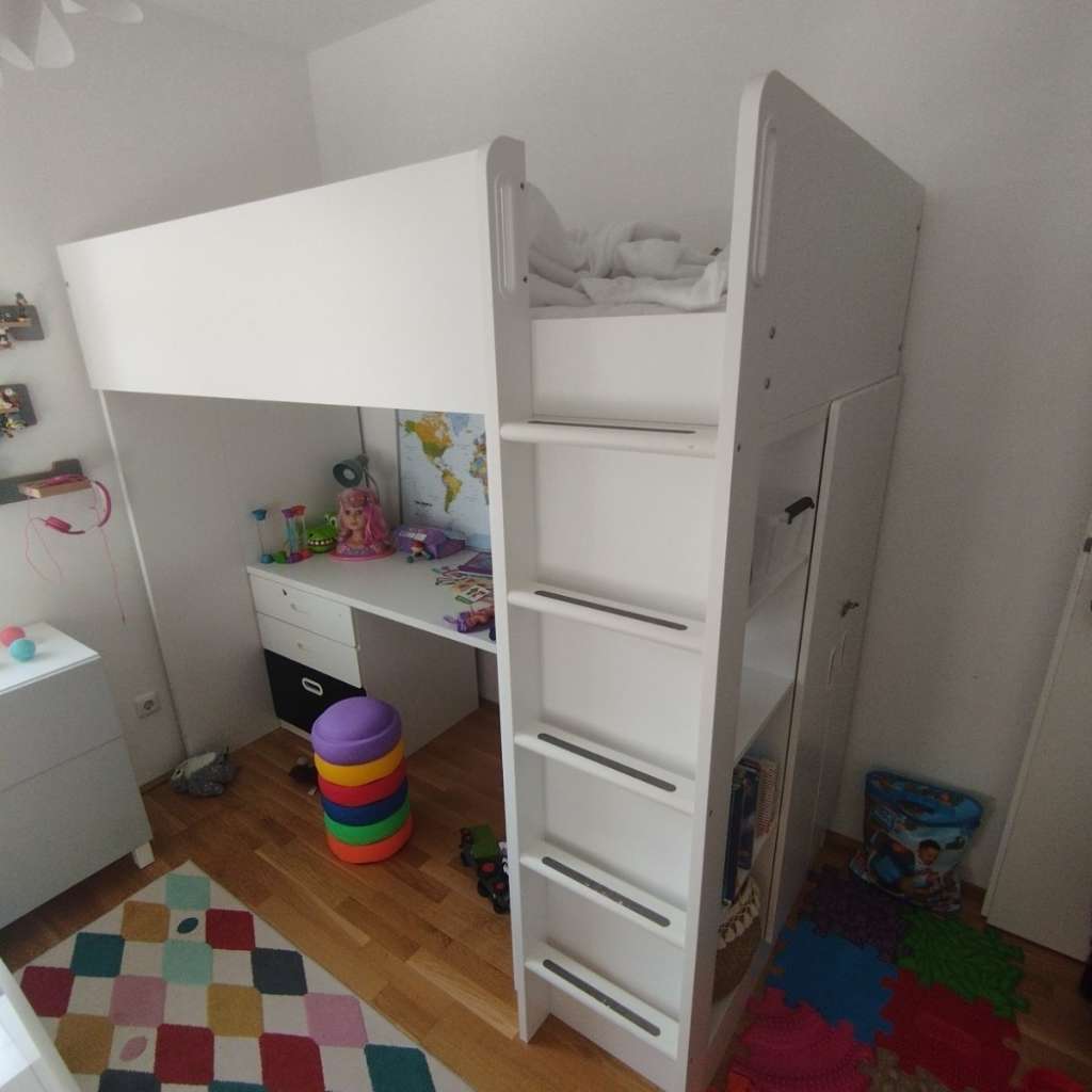 Hochbett mit selling Schreibtisch Ikea mit Matratze