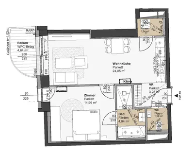 2-Zimmer-Wohnung kaufen in Wien – 50,99 m², € 590.000 – Bild 12 von 20