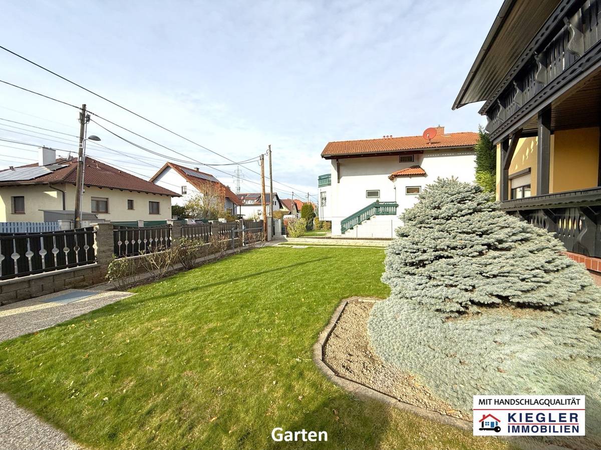 +++ HAUS MIT ZWEI WOHNEINHEITEN AUF 510 m² PACHTGRUND +++ 2x 80 m² Wohnfläche, 6 Zimmer, 2 Küchen, 2 Bäder, 2 Balkone, Keller, Garage, traumhafter Garten, in bester Siedlungslage in Floridsdorf. - Ansicht 2