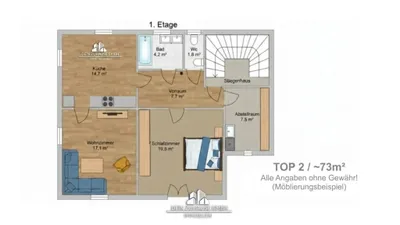 2-Zimmer-Wohnung mieten in Vöcklabruck – 60 m², € 900 – Bild 8 von 8