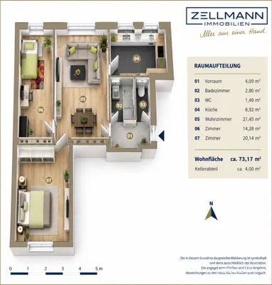 3-Zimmer-Wohnung kaufen in Wien – 72,57 m², € 250.000 – Bild 7 von 7