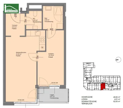 2-Zimmer-Wohnung mieten in Sankt Pölten – 48,62 m², € 749 – Bild 17 von 17