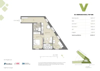 Wohnung mieten in Linz – 56,91 m², € 1.024 – Bild 6 von 6