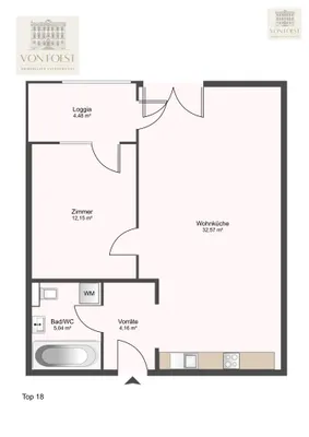 2-Zimmer-Wohnung kaufen in Baden – 58,15 m², € 219.000 – Bild 16 von 16