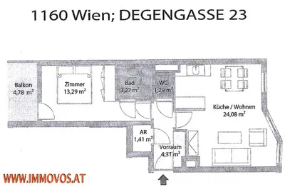 2-Zimmer-Wohnung mieten in Wien – 48 m², € 895 – Bild 6 von 6