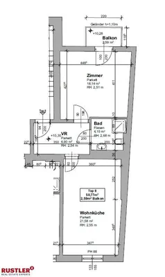2-Zimmer-Wohnung kaufen in Graz – 50,77 m², € 152.000 – Bild 5 von 6