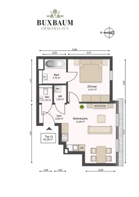 2-Zimmer-Wohnung kaufen in Wien – 41,26 m², € 359.000 – Bild 8 von 8