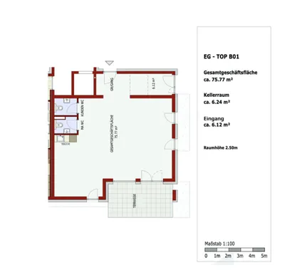 1-Zimmer-Gewerbeimmobilie mieten in Dornbirn – 82 m², € 1.494 – Bild 8 von 9