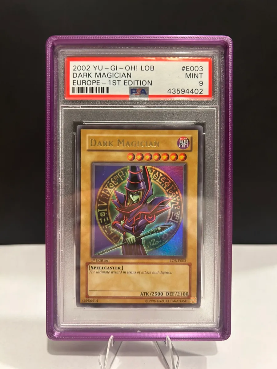 Yu-Gi-Oh Dark Magician 1st Edition PSA 9 LOB - E003 - English