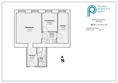3-Zimmer-Wohnung kaufen in Wien – 50,45 m², € 239.500 – Bild 13 von 13