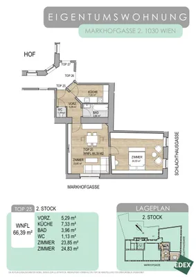 2-Zimmer-Wohnung kaufen in Wien – 66,39 m², € 385.000 – Bild 19 von 19