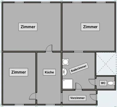 3-Zimmer-Wohnung mieten in Wien – 100 m², € 1.199 – Bild 4 von 12