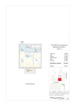 2-Zimmer-Wohnung mieten in Wien – 36 m², € 850 – Bild 10 von 10